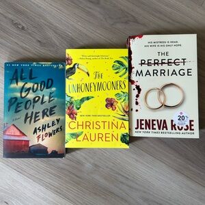 3 BOOKS
All Good People Here
The Unhoneymooners
The Perfect Marriage